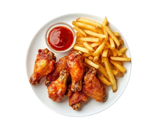 Chicken Wings(6pc) & Fries