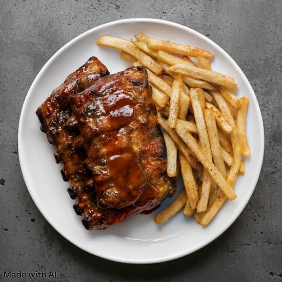 Rib (Full Rack) and Fries Combo