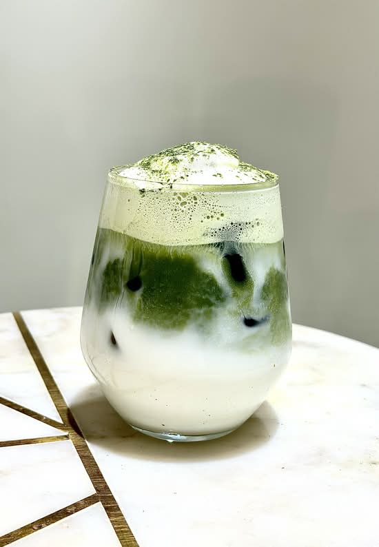 Iced Matcha Latte with Matcha Cold Foam