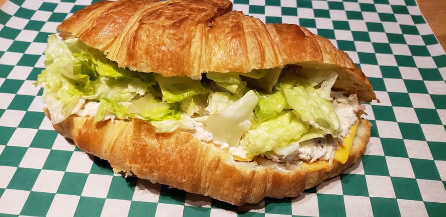 Chicken Sandwich Croissant(chicken, lettuce, pickle, mayo) delicious