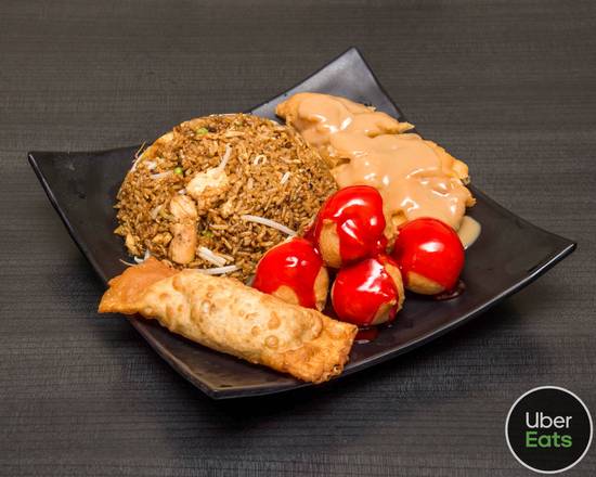 Sweet and Sour Chicken Balls and Chicken Soo Gai