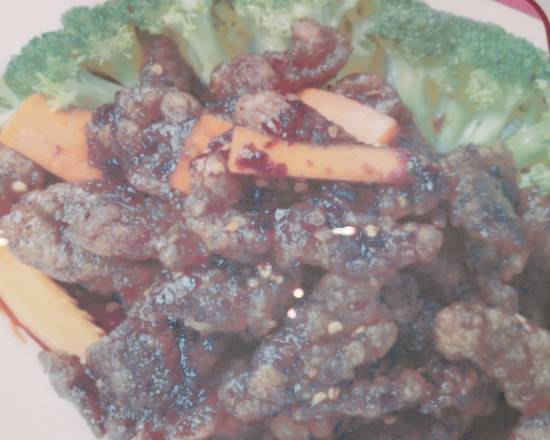 Crispy Beef in Orange Peel Sauce