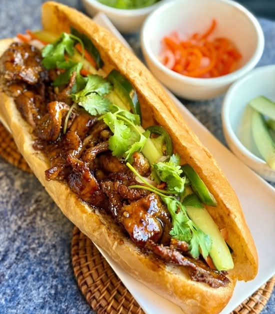 16. Grilled Lemongrass Pork Sub (Bánh Mì Thịt Nướng)