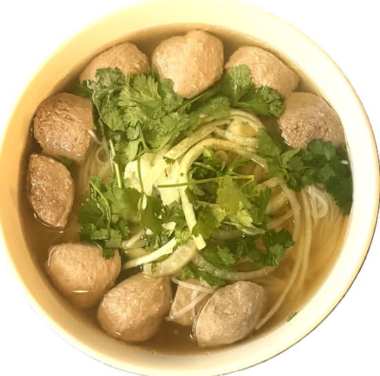 35. Pho with Beef Balls (Phở Bò Viên)