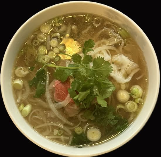 38. Pho with Rare Beef & Tendon (Phở Tái Gân)