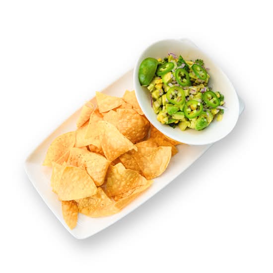 Corn Guacamole and Chips