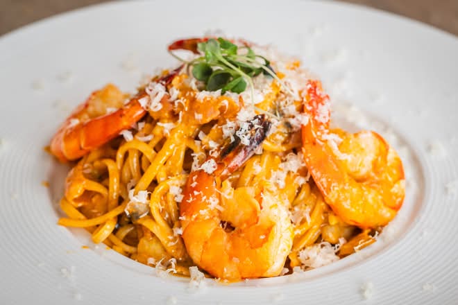 Spicy Shrimp Linguine