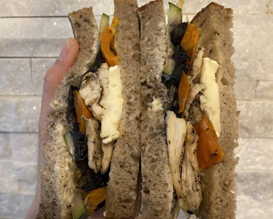 Real chicken sourdough sandwich