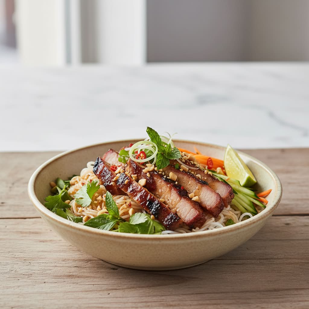 BBQ Pork Noodle Bowl