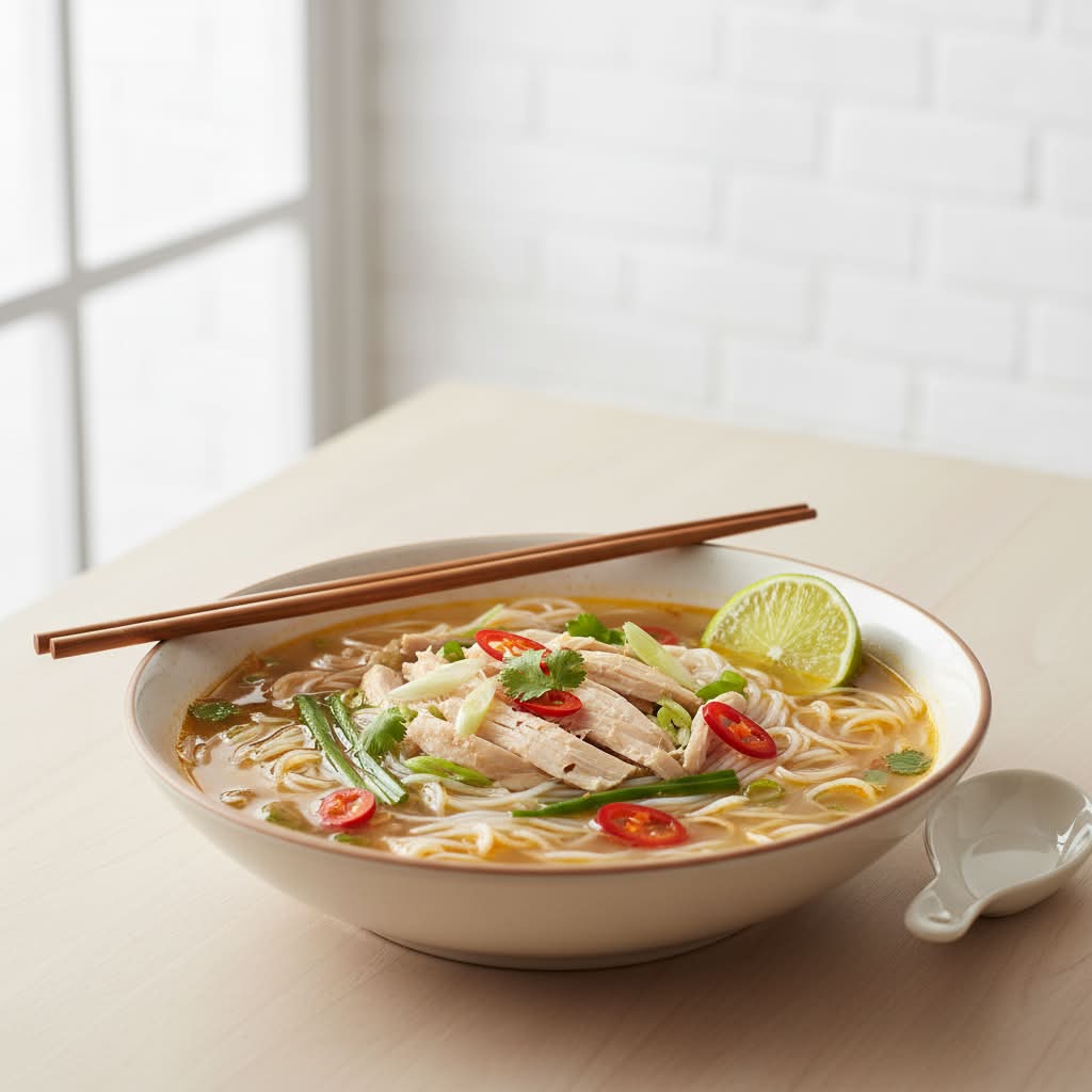 Chicken Rice Noodle Soup