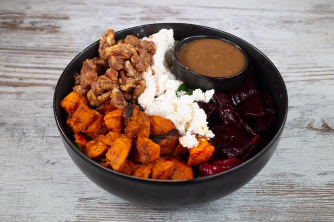 ROASTED BEET & SWEET POTATO SALAD