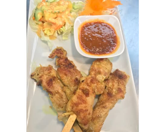 Chicken Satay (4 skewers) (GF)