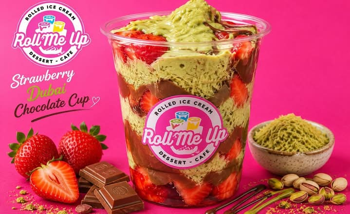 Strawberry Dubai Nutella Cup 🍓🌰