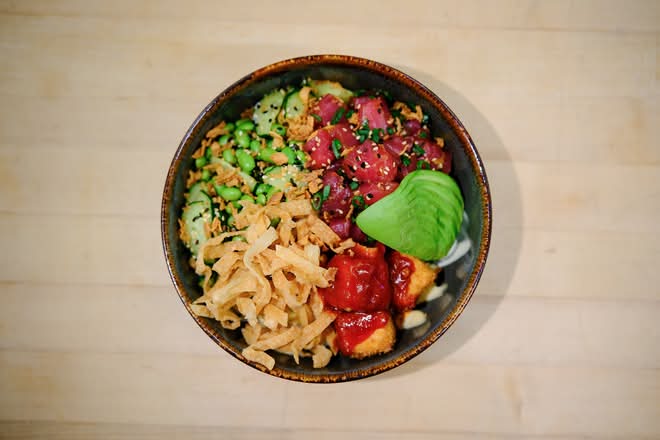 #1 Ahi Tuna Poke Rice Bowl