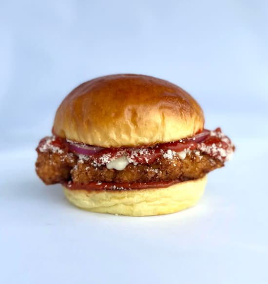 Chicken Parm & Curd Burger