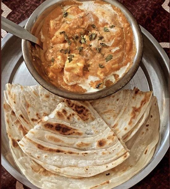 Kerala Porotta with paneer butter masala