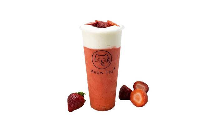 Strawberry Slush with Cheese Cream
