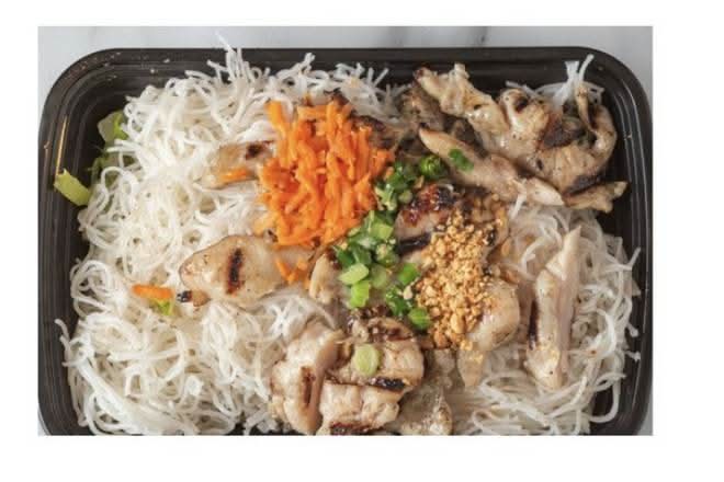 52. Grilled Chicken or Pork, or Beef on Vermicelli Noodles