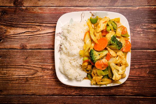 79. Curry Shrimp Stir Fry With Fresh Mixed Vegetable