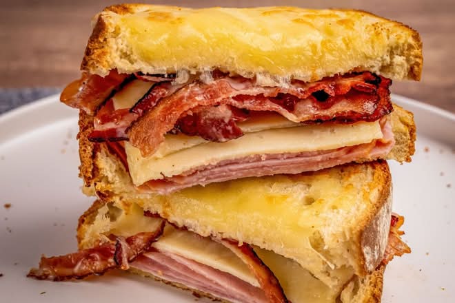 Maple Bacon Ham Grilled Cheese
