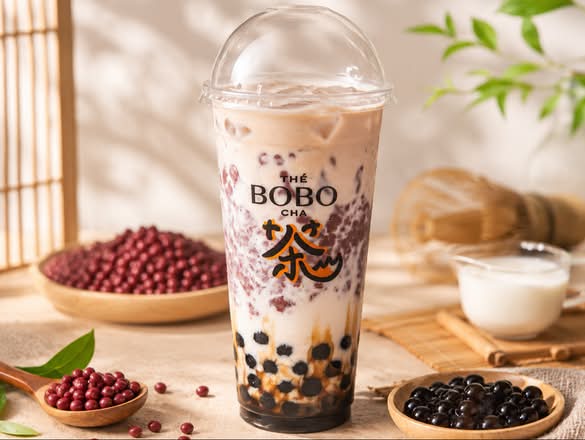 (L)Lait Frais Aux Haricots Rouges Avec Perles / Red Bean Fresh Milk With Pearls