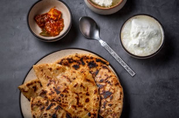 Aloo Parantha with Curd