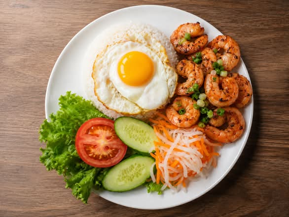 Grilled Shrimp Rice (Cơm Tôm Nướng)