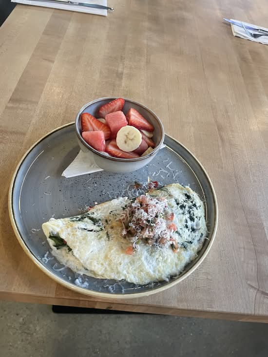 Parmesan Kale Egg White Omlette