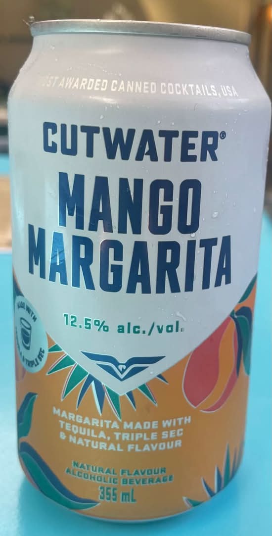MANGO MARGARITA CUTWATER 355ML 12.5 VOL ALC