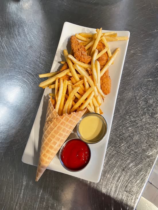 Chicken in a Waffle Cone