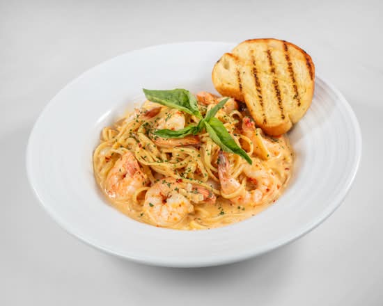 Roasted Garlic Shrimp Linguine