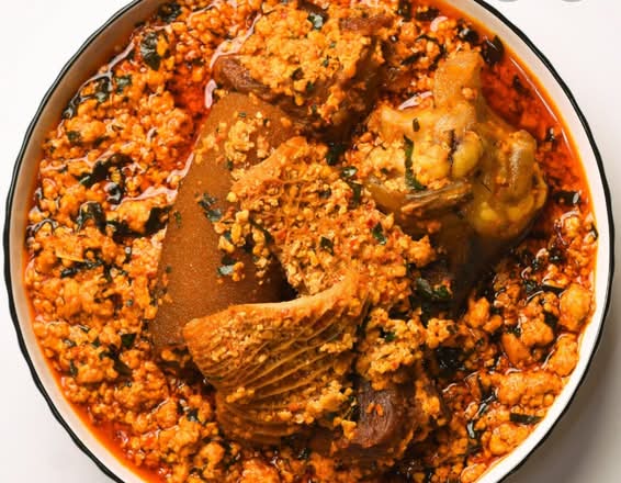 Egusi soup with beef