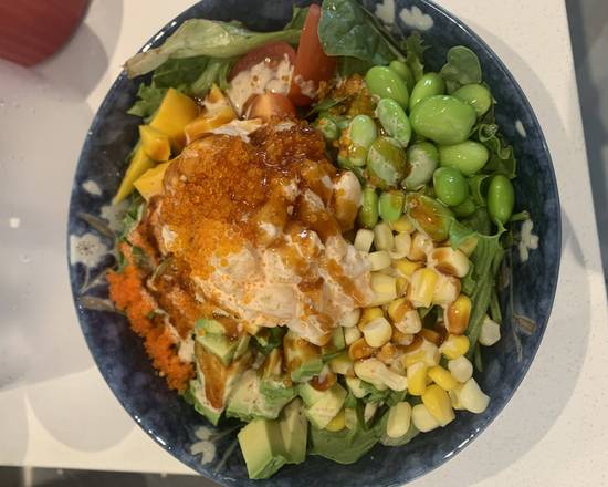 Chopped scallops Poke Bowl