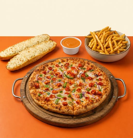 Ultimate Pizza Deal - 1 Pizza, 4 toppings, 1 side & 1 dip