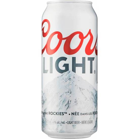 Coors Light can 473 ml (ABV 4%25)