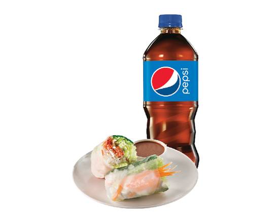 Trio Rouleau de printemps aux légumes & boisson en bouteille