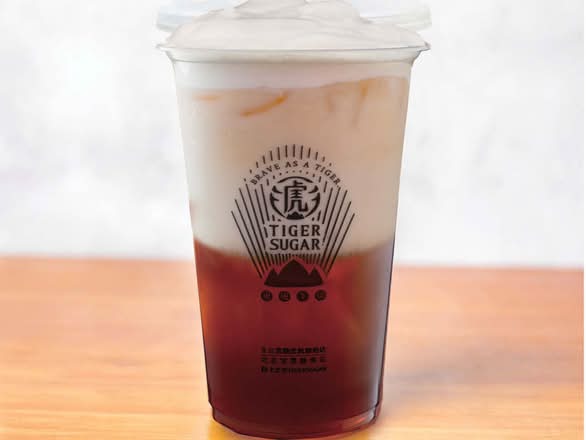 Early Grey Tea Latte with Black Sugar Boba