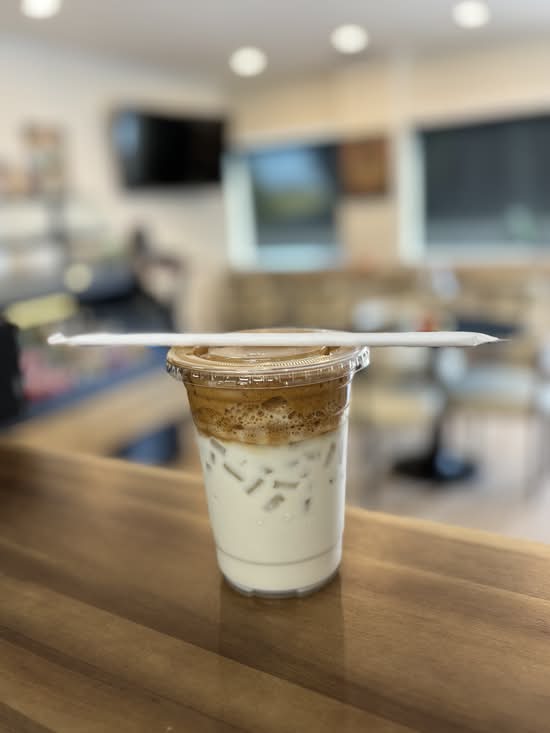 Upside down latte