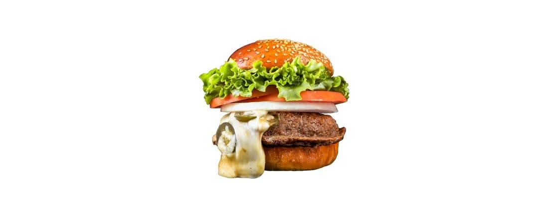 Juicy Lucy on Fire Burger
