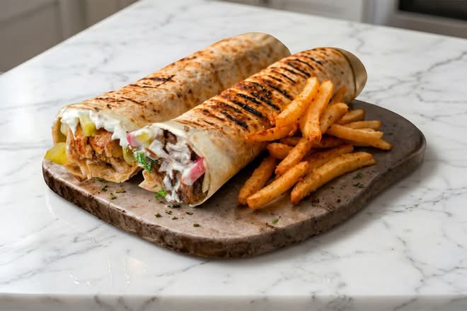 Crispy Saj Sandwich