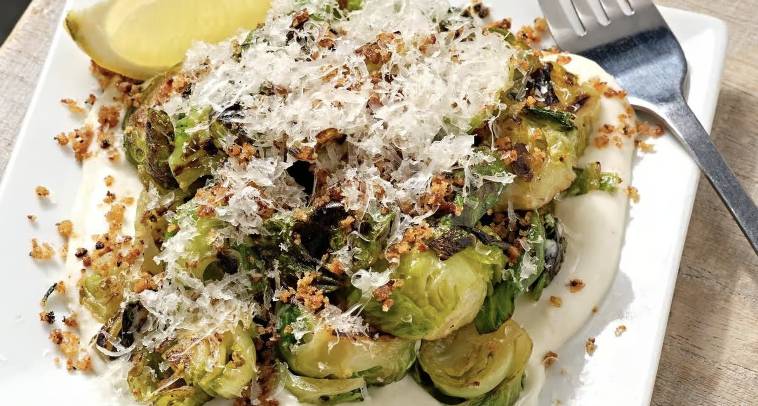 Pan Seared Brussels sprouts