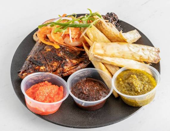 Fried Yam & Grilled Tilapia