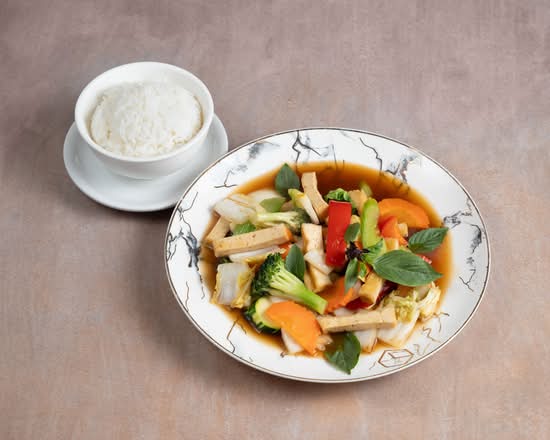 Légumes Sautés Sauce Basilic (légèrement épicé)