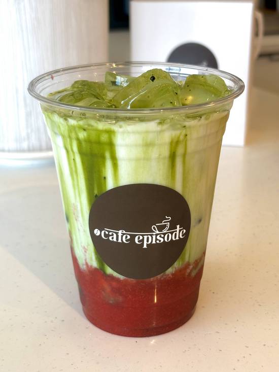 Iced Strawberry Matcha Latte