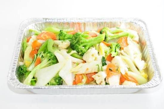 Tray: Plain fried mix vegetables