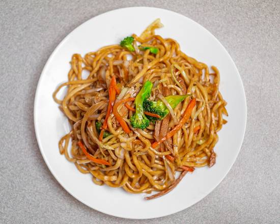 E4. Vegetarian Meat and Fried Shanghai Noodle