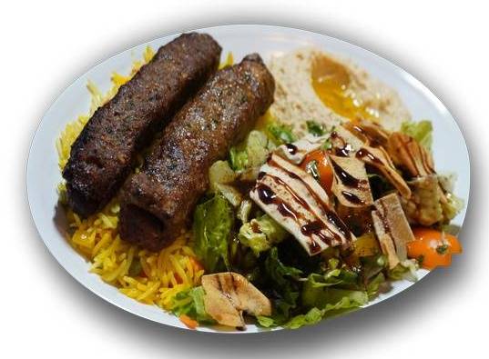 Beef Kafta (Kabab) Platter