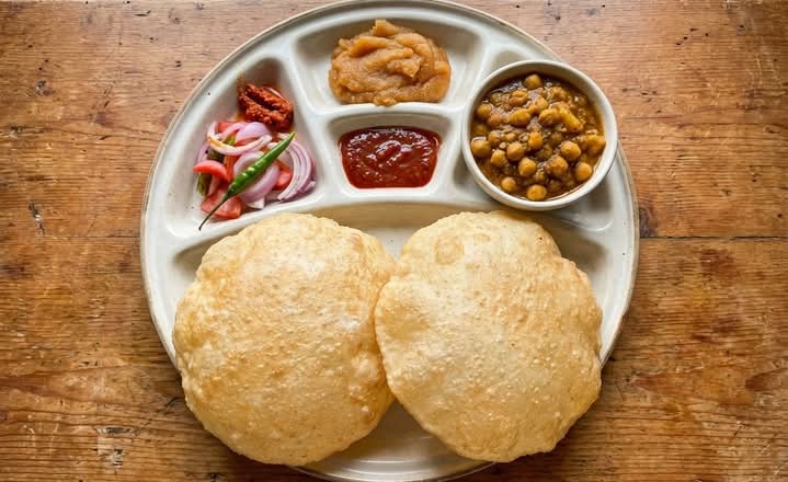 Channa Bhatura → Chickpea & Fried Bread Combo🌶️