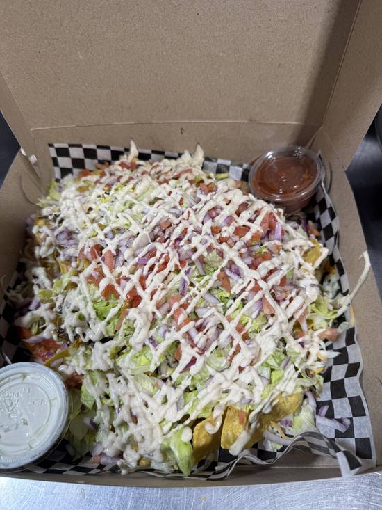 Nachos with Veggies(salsa,sour cream)