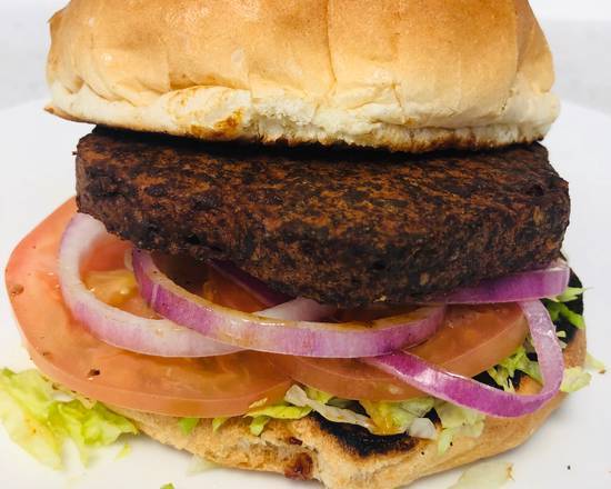 Veggie Burger with fries